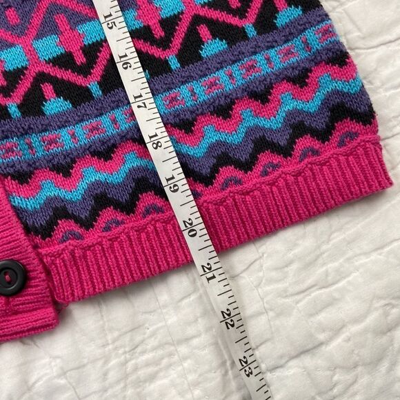 Vintage Boca Bleu 100% Cotton Pink Patterned Sweater size Medium - Picture 7 of 7